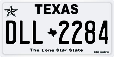 TX license plate DLL2284