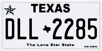 TX license plate DLL2285