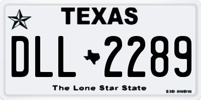 TX license plate DLL2289