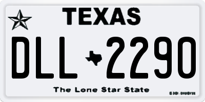 TX license plate DLL2290