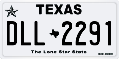 TX license plate DLL2291