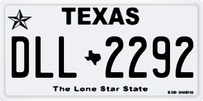 TX license plate DLL2292