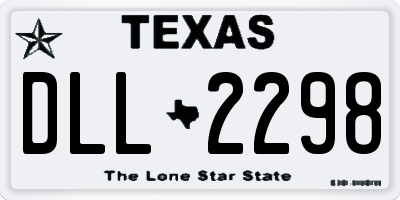 TX license plate DLL2298