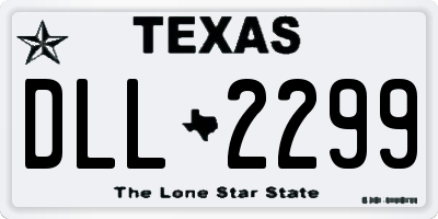 TX license plate DLL2299