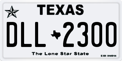 TX license plate DLL2300