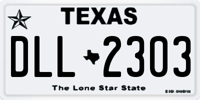 TX license plate DLL2303