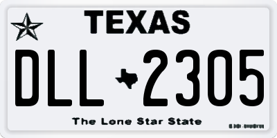 TX license plate DLL2305