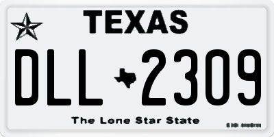 TX license plate DLL2309