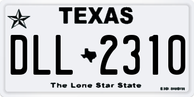 TX license plate DLL2310