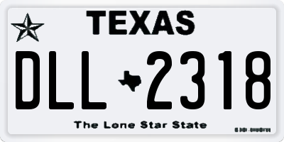 TX license plate DLL2318
