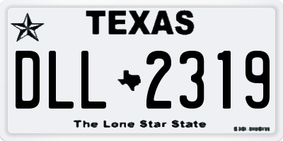TX license plate DLL2319