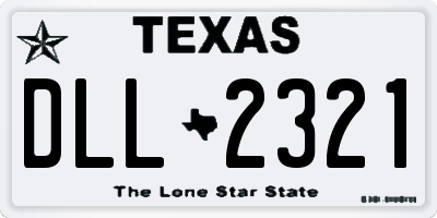 TX license plate DLL2321