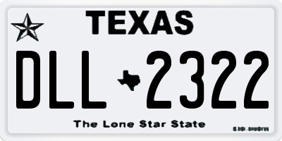 TX license plate DLL2322