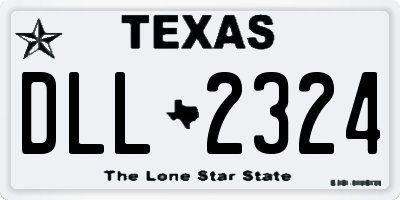 TX license plate DLL2324