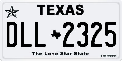 TX license plate DLL2325