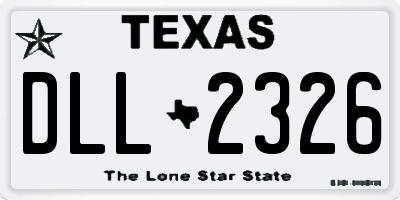 TX license plate DLL2326