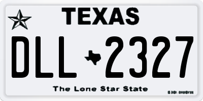 TX license plate DLL2327