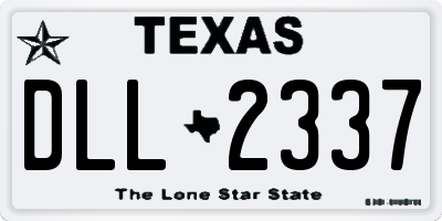 TX license plate DLL2337
