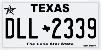 TX license plate DLL2339