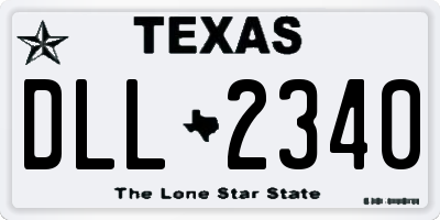 TX license plate DLL2340