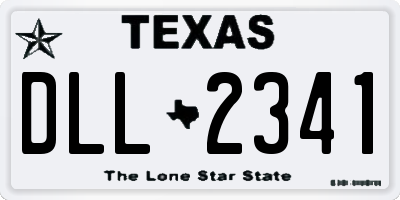 TX license plate DLL2341