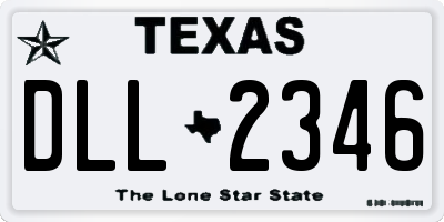 TX license plate DLL2346