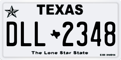 TX license plate DLL2348