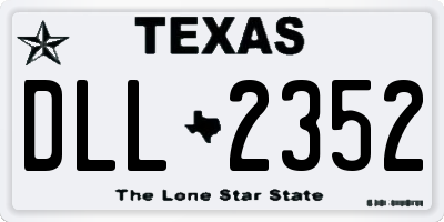 TX license plate DLL2352