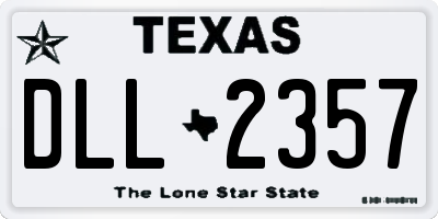 TX license plate DLL2357