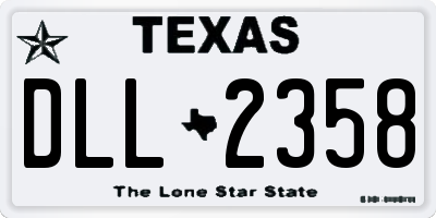 TX license plate DLL2358