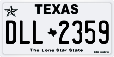 TX license plate DLL2359