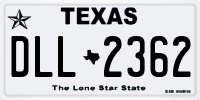 TX license plate DLL2362