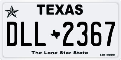 TX license plate DLL2367