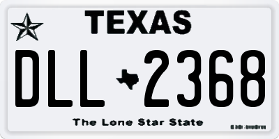 TX license plate DLL2368