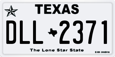 TX license plate DLL2371