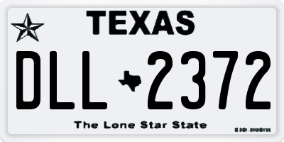 TX license plate DLL2372