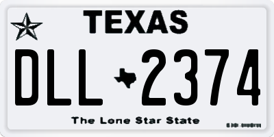 TX license plate DLL2374