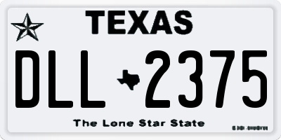 TX license plate DLL2375