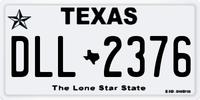 TX license plate DLL2376