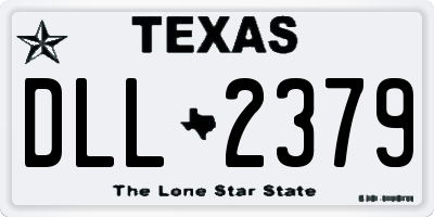 TX license plate DLL2379