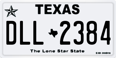 TX license plate DLL2384