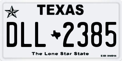 TX license plate DLL2385