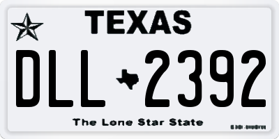 TX license plate DLL2392