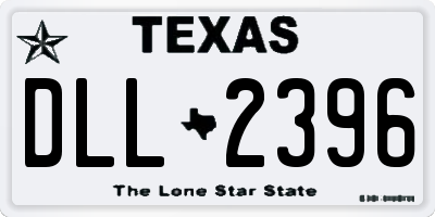 TX license plate DLL2396