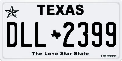 TX license plate DLL2399