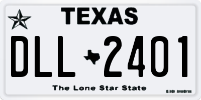 TX license plate DLL2401