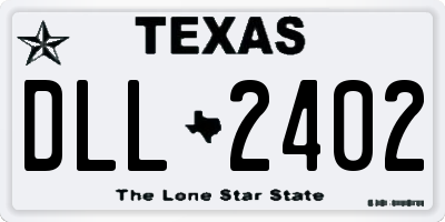 TX license plate DLL2402