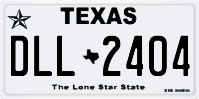 TX license plate DLL2404
