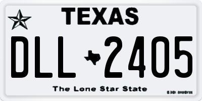 TX license plate DLL2405