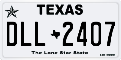 TX license plate DLL2407